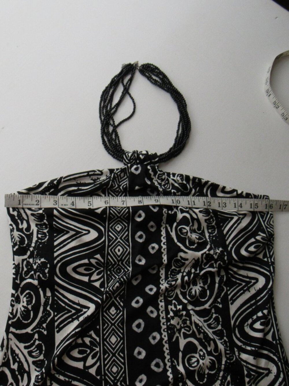 White House Black Market Women's Halter with Braided Necklaces Tie Blouse Top - Picture 7 of 7